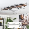 Pompu Taklampa LED Brun, träoptik, Svart, 1-ljuskällor