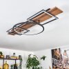 Pompu Taklampa LED Brun, träoptik, Svart, 1-ljuskällor