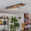Pompu Taklampa LED Brun, träoptik, Svart, 1-ljuskällor