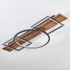 Pompu Taklampa LED Brun, träoptik, Svart, 1-ljuskällor