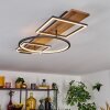 Pompu Taklampa LED Brun, träoptik, Svart, 1-ljuskällor