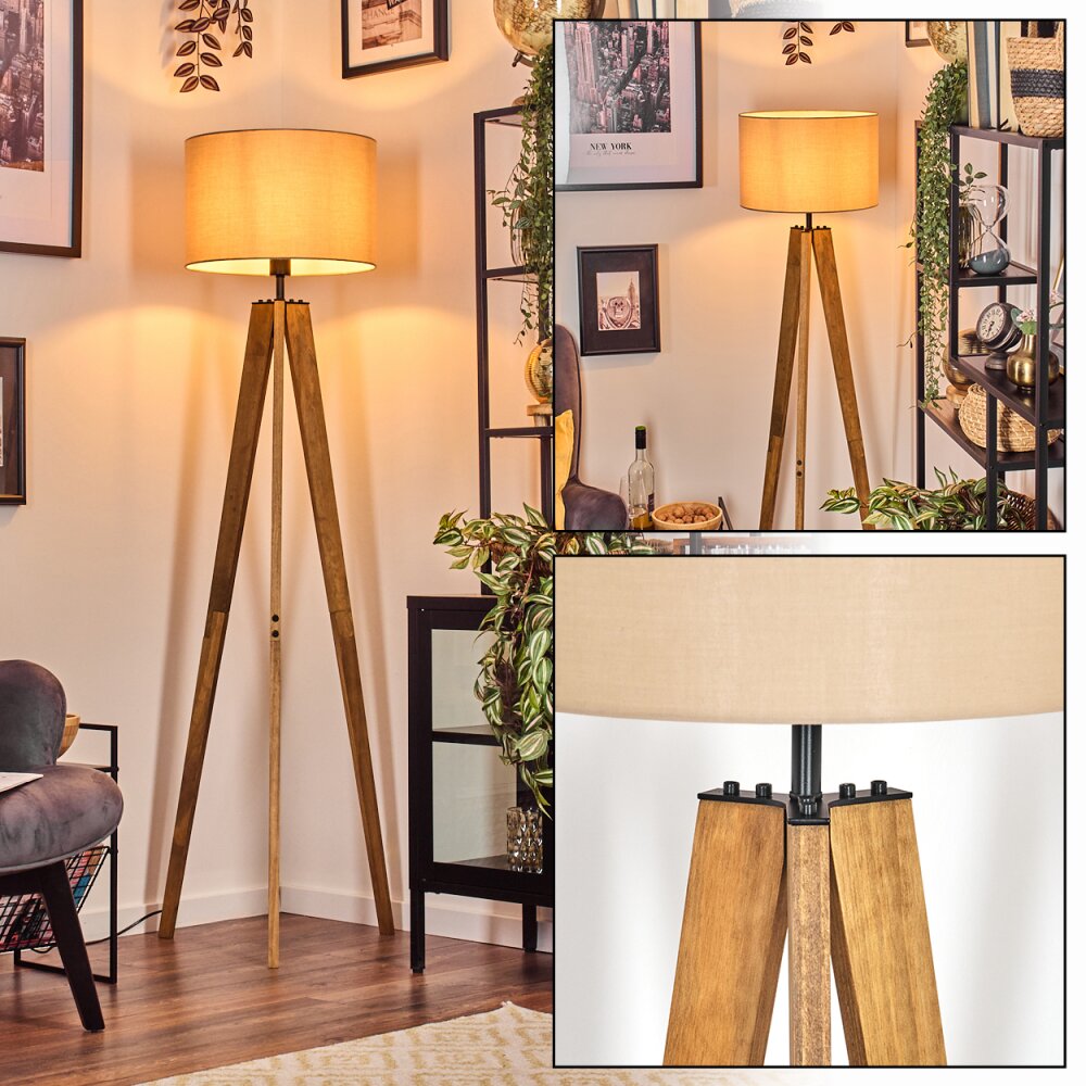 Soungou Golvlampa Naturfärger, Svart, 1-ljuskällor main product photo