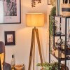 Soungou Golvlampa Naturfärger, Svart, 1-ljuskällor