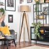 Soungou Golvlampa Naturfärger, Svart, 1-ljuskällor