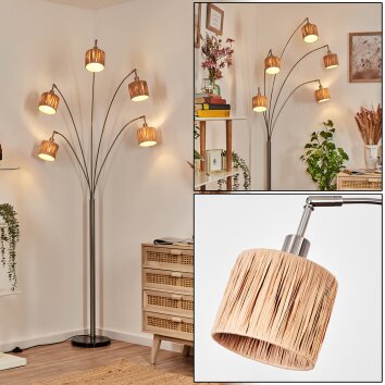 Granja Golvlampa Nickel matt, Svart, 5-ljuskällor