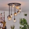 Gastor Taklampa, kullampa 57 cm Amber, Klart, Rökfärger, 9-ljuskällor