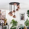 Koyoto Taklampa, kullampa 57 cm Klart, Kopparfärg, 9-ljuskällor