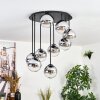 Gastor Taklampa, kullampa 57 cm Krom, Klart, Rökfärger, 9-ljuskällor