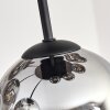 Gastor Taklampa, kullampa 57 cm Krom, Klart, Rökfärger, 9-ljuskällor