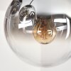 Gastor Taklampa, kullampa 57 cm Krom, Klart, Rökfärger, 9-ljuskällor