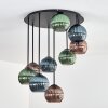 Koyoto Taklampa, kullampa 57 cm Blå, Grön, Kopparfärg, 9-ljuskällor