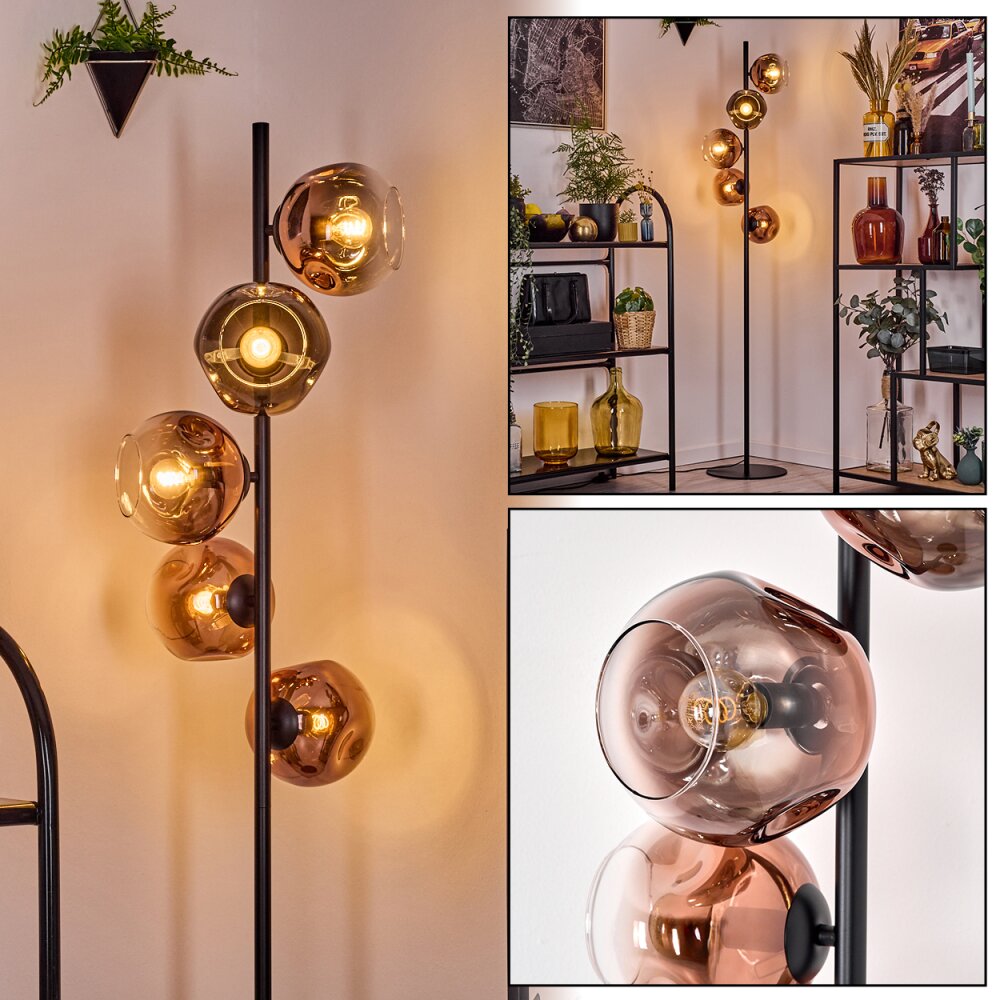 Ripoll Golvlampa Klart, Kopparfärg, 5-ljuskällor main product photo