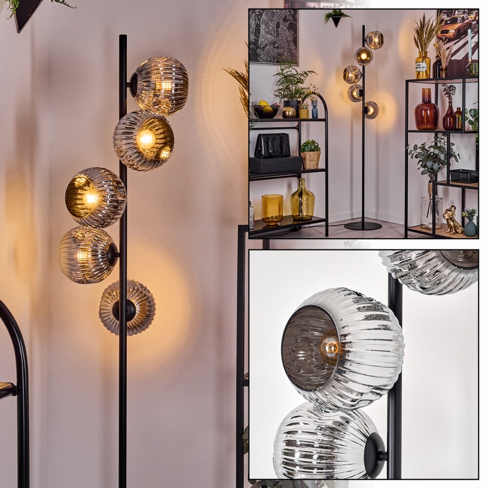 Ripoll Golvlampa Krom, Rökfärger, 5-ljuskällor main product photo