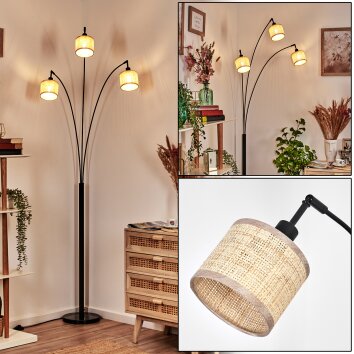Sabadim Golvlampa Svart, 3-ljuskällor