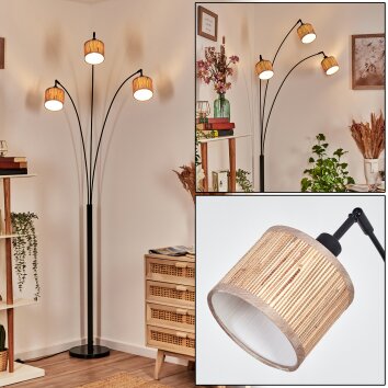 Bongal Golvlampa Svart, 3-ljuskällor