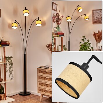 Chellas Golvlampa Svart, 3-ljuskällor