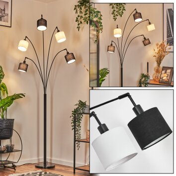 Bassagoda Golvlampa Svart, 5-ljuskällor