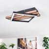 Ellekilde Taklampa LED Brun, träoptik, Svart, 1-ljuskällor