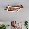 Ellekilde Taklampa LED Brun, träoptik, Svart, 1-ljuskällor