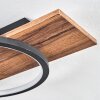 Pompu Taklampa LED Brun, träoptik, Svart, 1-ljuskällor