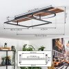 Pompu Taklampa LED Brun, träoptik, Svart, 1-ljuskällor