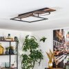 Pompu Taklampa LED Brun, träoptik, Svart, 1-ljuskällor