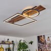 Pompu Taklampa LED Brun, träoptik, Svart, 1-ljuskällor