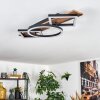 Cascada Taklampa LED Brun, träoptik, Svart, 1-ljuskällor