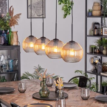 Koyoto Pendellampa, kullampa, Pendelbelysning Amber, Klart, 4-ljuskällor Koyoto Pendellampa, kullampa, Pendelbelysning Amber, Klart, 4-ljuskällor