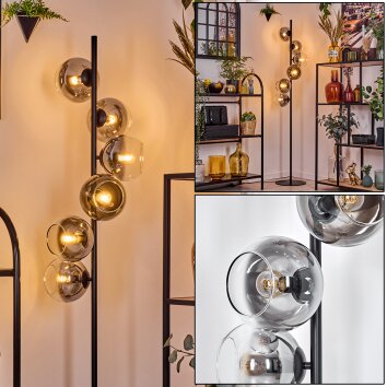 Koyoto Golvlampa Klart, Rökfärger, 6-ljuskällor