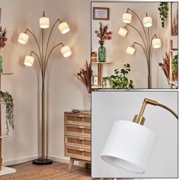 Bassagoda Golvlampa Mässing, Svart, 5-ljuskällor