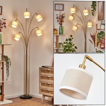 Bassagoda Golvlampa Mässing, Svart, 5-ljuskällor