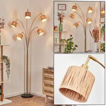 Granja Golvlampa Mässing, Svart, 5-ljuskällor