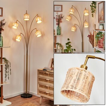 Cavaca Golvlampa Mässing, Svart, 5-ljuskällor