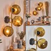 Ripoll kullampa, Vägglampa Guld, Svart, 3-ljuskällor