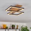 Narangera Taklampa LED Brun, träoptik, Svart, 1-ljuskällor