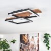 Narangera Taklampa LED Brun, träoptik, Svart, 1-ljuskällor