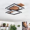 Narangera Taklampa LED Brun, träoptik, Svart, 1-ljuskällor