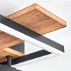 Narangera Taklampa LED Brun, träoptik, Svart, 1-ljuskällor