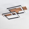 Narangera Taklampa LED Brun, träoptik, Svart, 1-ljuskällor