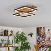 Narangera Taklampa LED Brun, träoptik, Svart, 1-ljuskällor