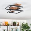 Narangera Taklampa LED Brun, träoptik, Svart, 1-ljuskällor