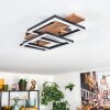 Narangera Taklampa LED Brun, träoptik, Svart, 1-ljuskällor