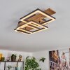 Narangera Taklampa LED Brun, träoptik, Svart, 1-ljuskällor