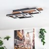 Narangera Taklampa LED Brun, träoptik, Svart, 1-ljuskällor