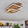 Narangera Taklampa LED Brun, träoptik, Svart, 1-ljuskällor