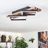 Ellekilde Taklampa LED Brun, träoptik, Svart, 2-ljuskällor