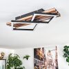 Ellekilde Taklampa LED Brun, träoptik, Svart, 2-ljuskällor