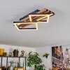 Ellekilde Taklampa LED Brun, träoptik, Svart, 2-ljuskällor