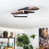 Ellekilde Taklampa LED Brun, träoptik, Svart, 1-ljuskällor